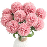 12Pcs Dusty Rose Faux Silk Mums Artificial Flowers Bulk Fake Chrysanthemums With Stems For Diy Wedding Table Centerpieces Floral Arrangements Vase Fillers Home Decorations