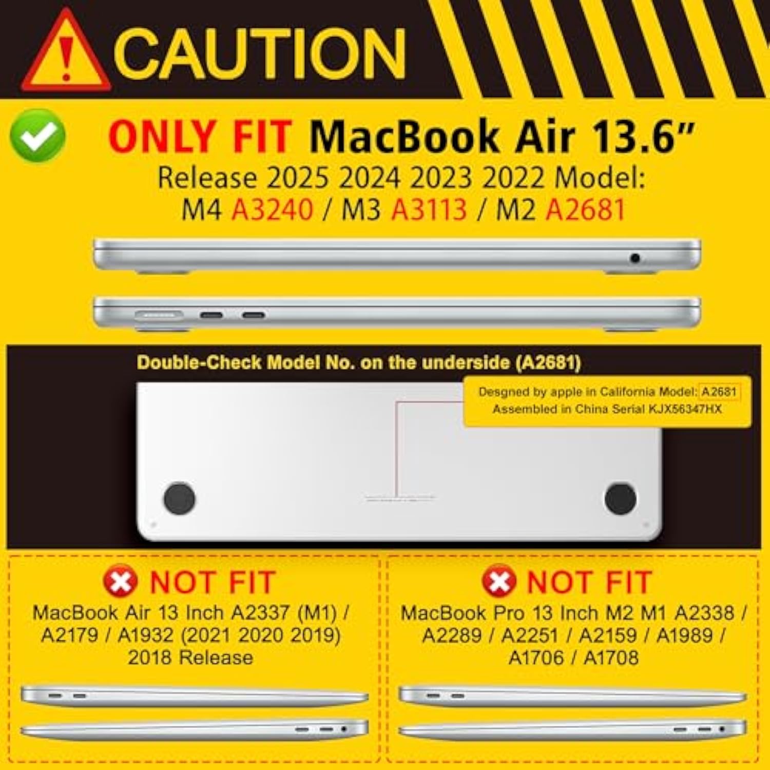 For Macbook Air 13.6 Inch Case 2025/2024/2023/2022 Release (Model A2681 A3113 A3240, M2 M3 M4 Chip) – Hard Shell Laptop Cover With Keyboard Cover & Screen Protector?Astronaut Space