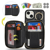 iPhone 14 Plus Case with Wallet and Card Holder, Black