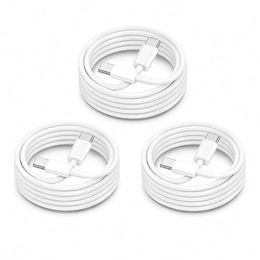 3 Pack 6FT 60W USB C to USB C Cable PD 3.0 Fast Charging Cord for iPhone Samsung