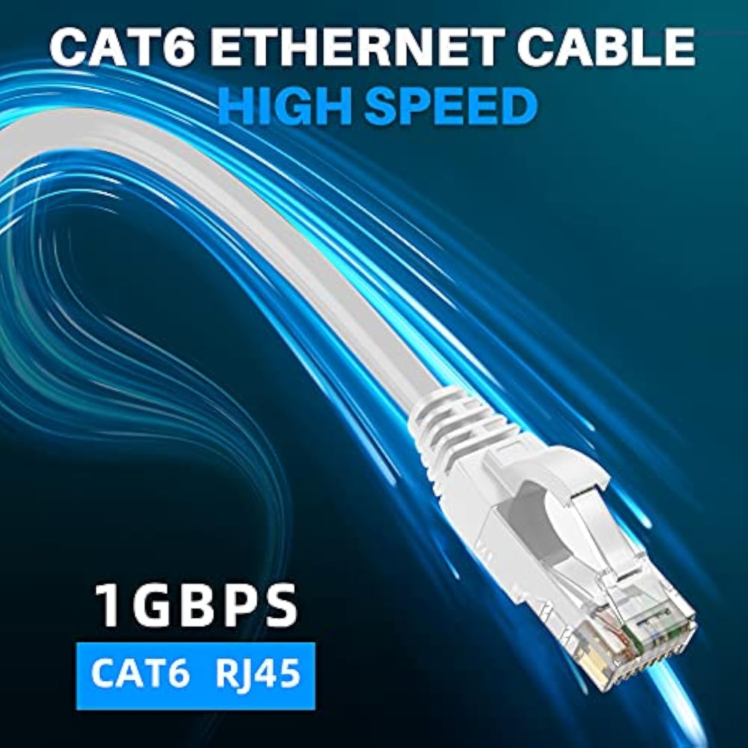 Cat 6 Ethernet Cable 300 Ft-White, High Speed Internet Cable (6 Colors For Sel
