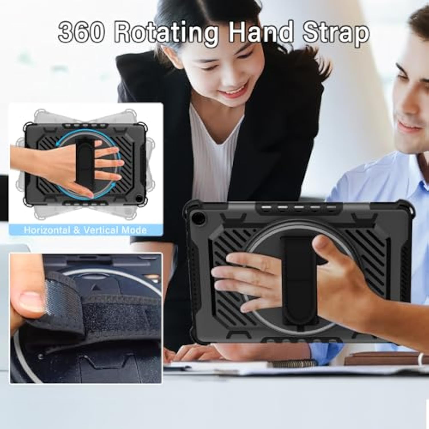 Case For 2023 Fire Hd 10 Tablet With 360 Kickstand & Hand Strap (Fit 13Th Gen, Not 11Th/9Th/7Th Gen) Also For 10In Sony, Nokia,