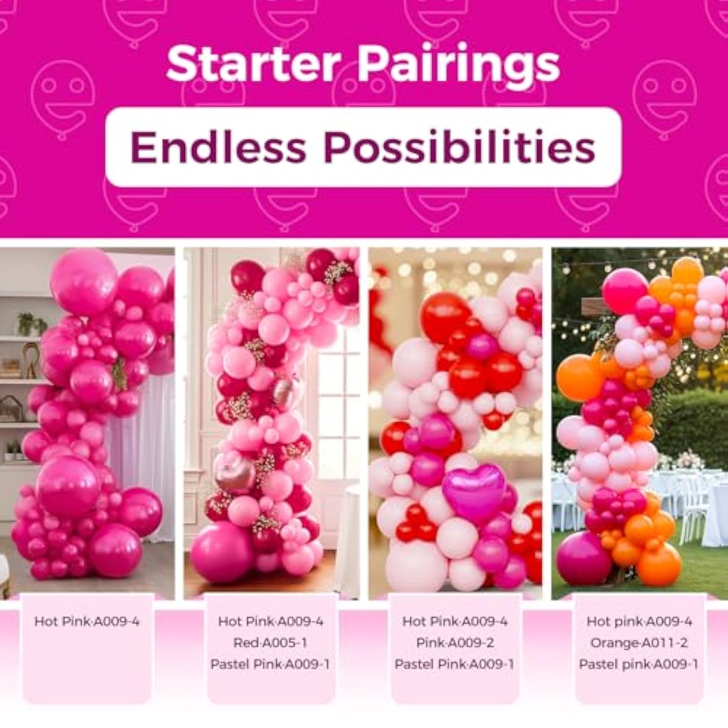 Hot Pink Latex Balloons: 100-Pack Party Decor with Ribbon