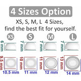 Xs Size Ear Tips Earbuds Covers Ear Caps Eartips Earpads Compatible With Apple Airpods Pro 2 And Airpod Pro 1, Silicone Tips, Fit In Case, 3 Pairs White Xs