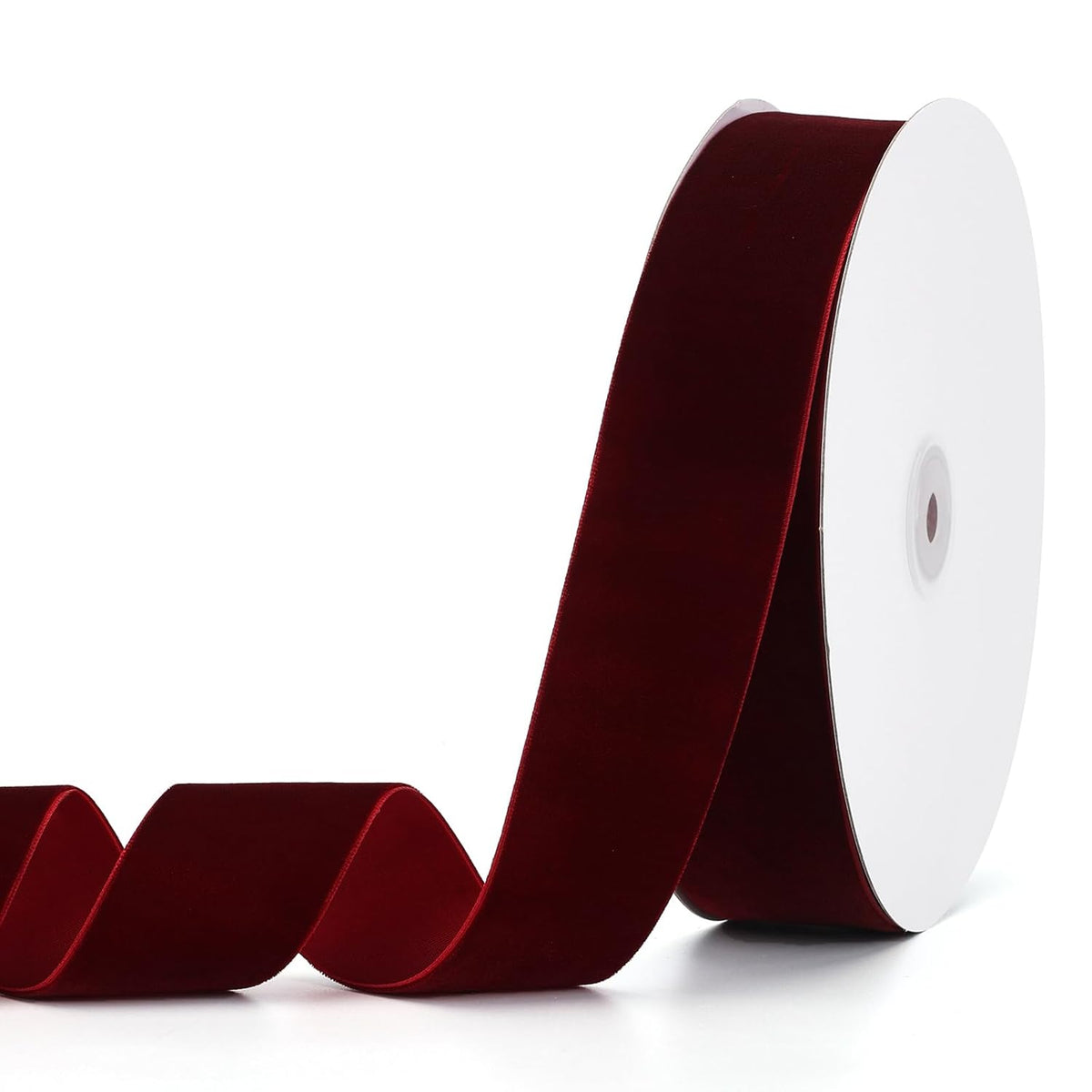 Burgundy Velvet Ribbon 1-1/2" X 20Yd,Great For Gift Wrapping,Hair Bows Making, Wreaths,Wedding And Christmas Party Decoration(Burgundy 1-1/2")
