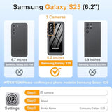 For Samsung Galaxy S25 Case, Ip68 Waterproof With Built-In Screen&Lens Protector [14Ft Military Shockproof] Full Body Heavy Duty Protective Phone Case For S25 5G, Black
