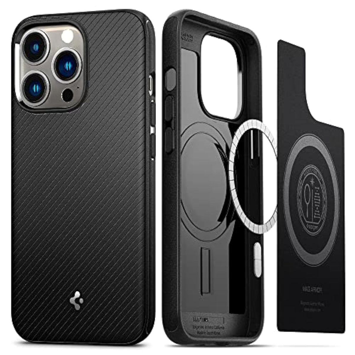 Spigen Mag Armor (MagFit) Compatible with MagSafe Designed for iPhone 13 Pro Case (2020) - Matte Black