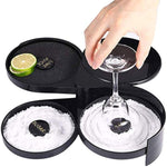1 Pack 3 Tier Bar Glass Rimmer For Margarita And Cocktail, Bartender Tool,Salt Box Spice Container