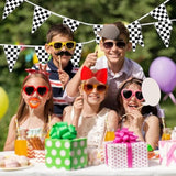 Black White Checkered Flag Banner 100Ft Racing Sports Birthday Picnic Party Decor