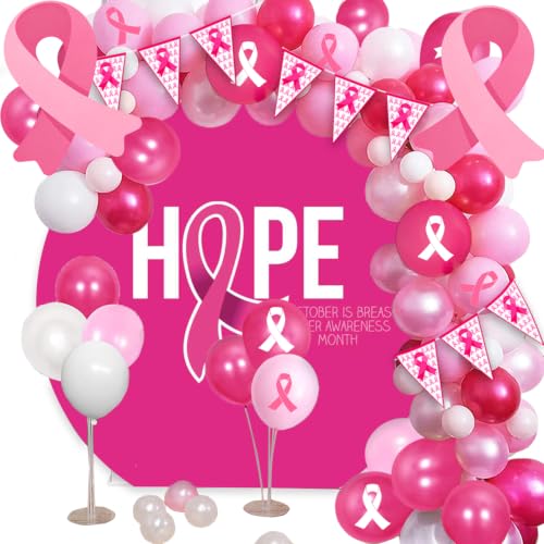 Breast Cancer Awareness Balloon Arch Breast Cancer Awareness Decorations