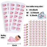 My Water Broke Baby Shower Game With 100 Mini Plastic Babies, 3 Ice Cube Trays, For Party Decorations Baby Shower Games (Pink)