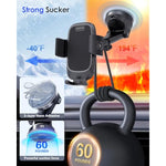 Phone Mount For Car, [Military-Grade Suction] Universal Cell Phone Holder For Your Car Dashboard Windshield Window, Automobile Cradle Fit For Iphone Samsung All Smartphones With Thick Case