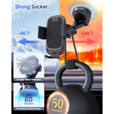 Phone Mount For Car, [Military-Grade Suction] Universal Cell Phone Holder For Your Car Dashboard Windshield Window, Automobile Cradle Fit For Iphone Samsung All Smartphones With Thick Case