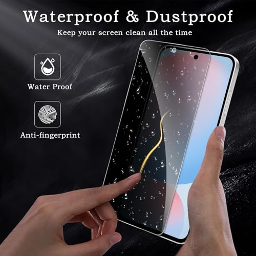 [2+2 Pack] Privacy Screen Protector for Samsung Galaxy S24 FE, Anti-Spy Shatterproof Tempered Glass with Camera Lens Tempered Glass 9H Hardness