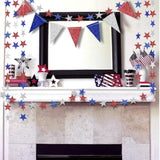 4Th Of July Patriotic Decorations Set Glitter Star Streamers Pennant Bunting Banner Red White Blue Garland For Independence Day Veterans Labor Day Decor Holiday Memorial Day Party Supplies