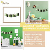 15ft Sage Green Gradient Tassel Garland Handmade Yarn Banner Home Decor