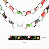 600Pcs Christmas Paper Chains Festive Printed Creative Paper Decorations