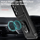 Phone Case For Samsung Galaxy A54 5G Case With Hd Screen Protector & Slide Camera Cover & Kickstand, Samsung A54 5G Case [Military-Grade] Phone Case For Samsung Galaxy A54 5G (Black)