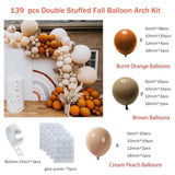 139-Piece Fall Balloon Arch Kit with Burnt Orange and Terracotta Balloons