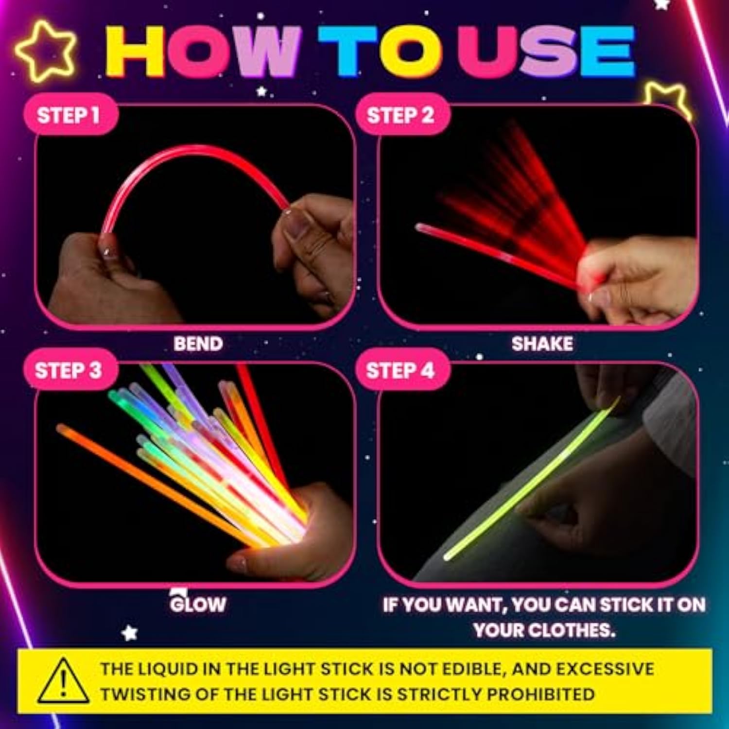 8 Set Glow Stick Figure Costume, 612 Pcs Light Up Stick Figure Costume, Glow In The Dark Outfits, Include Eyeglasses, Earring, Rings, Badge For Halloween(8,Transparent)