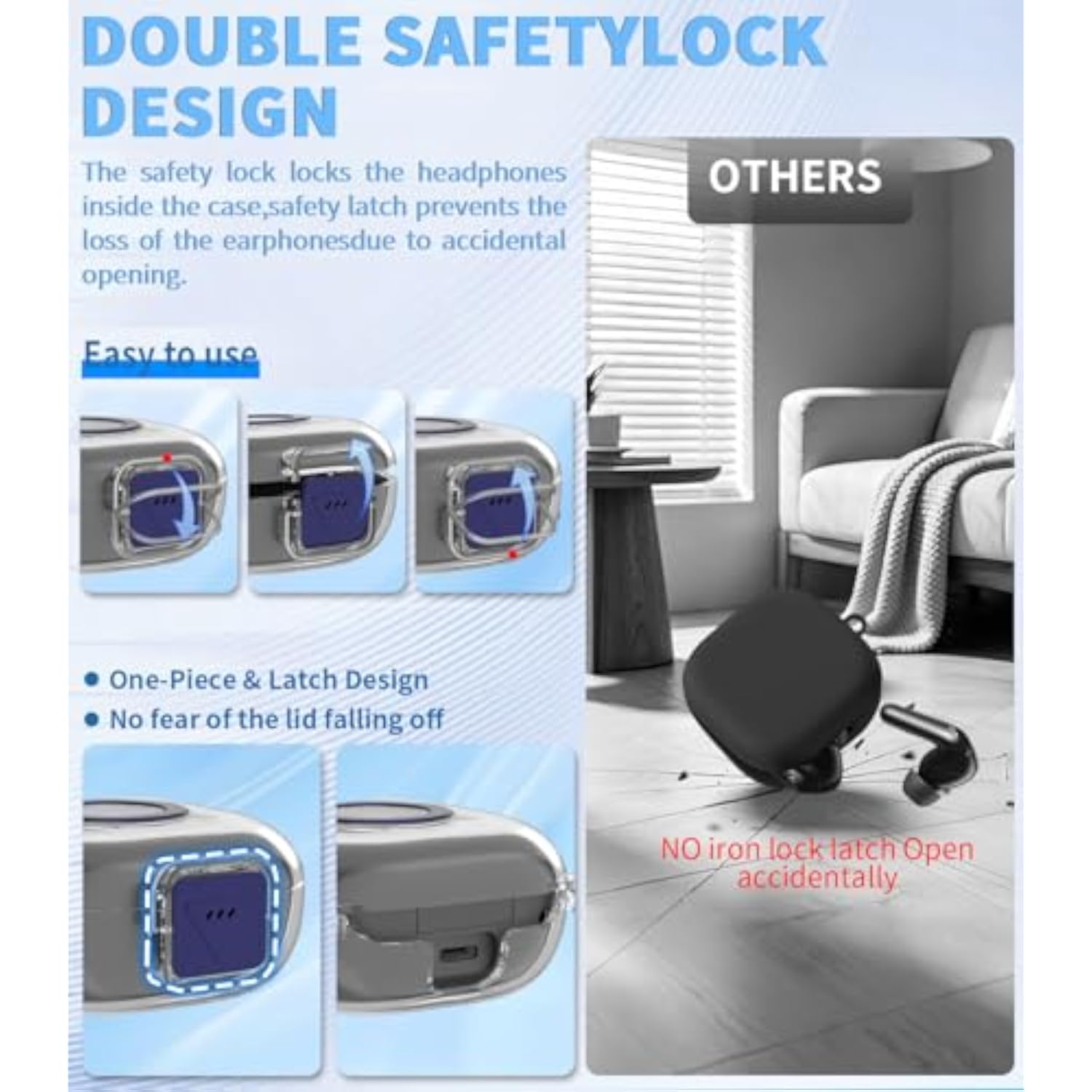Anker Soundcore P31i Case Cover with Secure Lock and Cleaner Kit, Clear TPU Shockproof Protective Cover with Soundcore P30i Charging Case and Carabiner