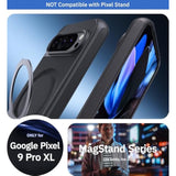 Pixel 9 Pro XL Case, MagStand Series, Kickstand, MagSafe Compatible, Black