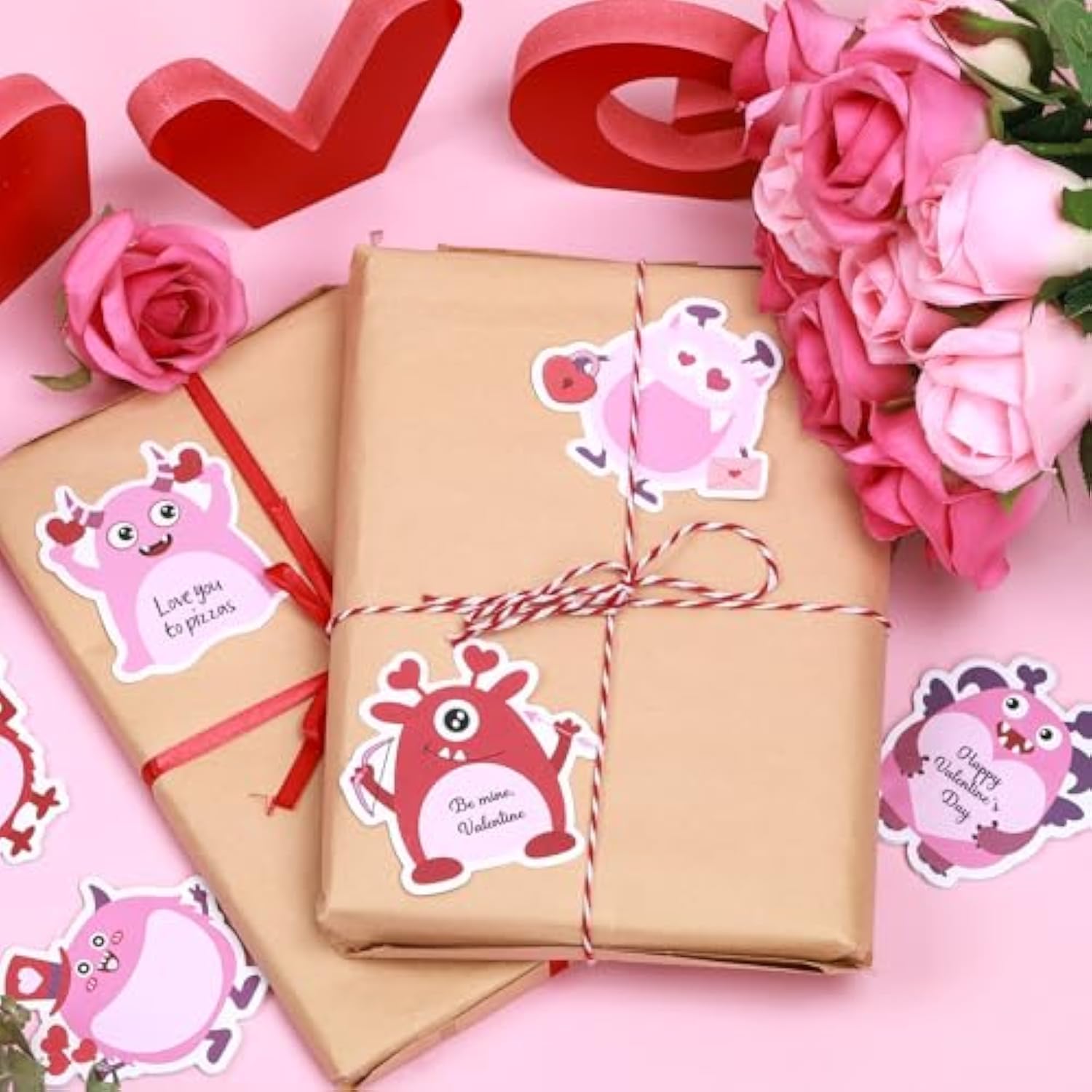 36 Pack Sticky Notes 720 Sheets Monster Heart Sticky Notepad Cute Funny Self-Stick Page Markers Writing Memo Pads For Office School Supplies Party Favors