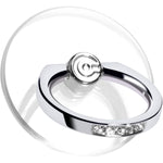 Clear Phone Ring Holder Grip, 360° Stand for Phones & Tablets (2 Silver)