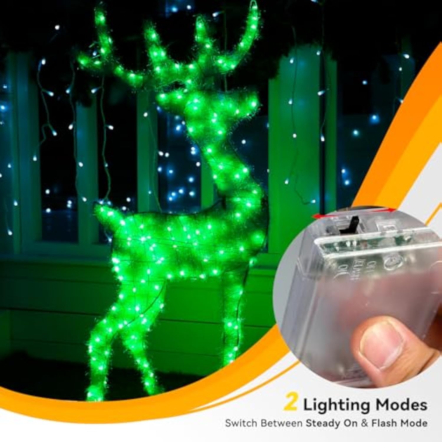 4 Pack 240Led Halloween Fairy Lights Battery Operated - 20Ft Twinkle Lights With 2 Lighting Modes Indoor, Waterproof Led