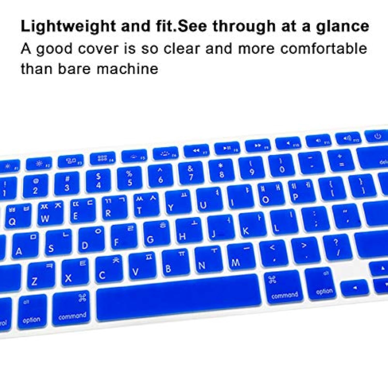 Korean Language Silicone Keyboard Cover Skin For Macbook Pro 13" 15" 17" (2015