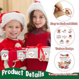 Christmas Stickers 500 Pcs Merry Christmas Stickers Envelope Seals Labels Stickers 8 Christmas Designs Envelope Seal Sticker Card Gift Envelope Box Christmas Party Decorations Supplies