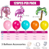 Hot Pink Blue Yellow Orange Balloon Garland Kit Crown Princess Palm Tree Summer Sunglasses Tropical Balloons Arch For Doll Theme Pool Party Decoration Girl Birthday Baby Shower Bachelorette Supplies
