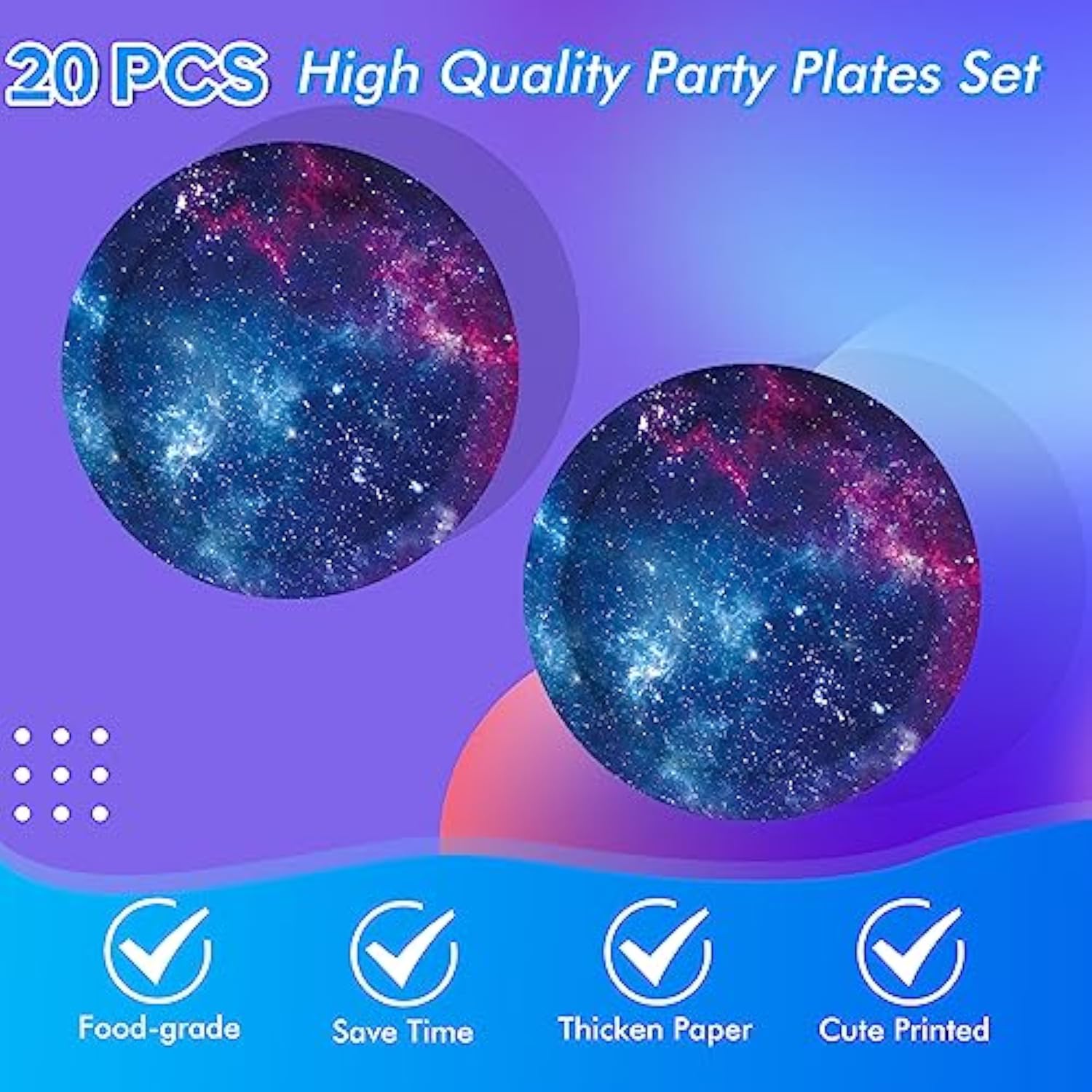 41Pcs Starry Galaxy Party Supplies Night Sky Party Tableware Set Outer Space Theme Birthday Star Party Table Decorations For Boys Girls Birthday Party Favors