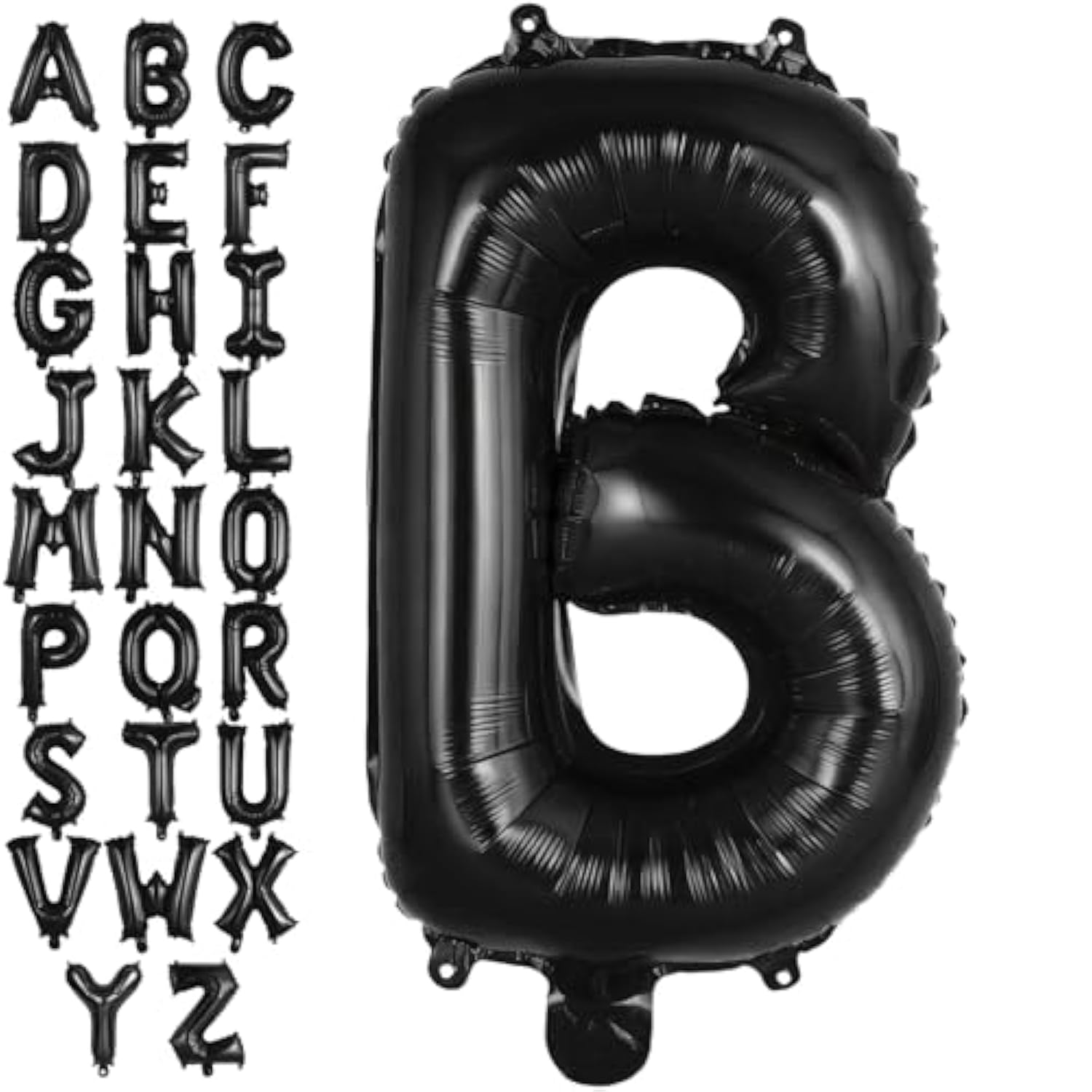 Black Letter B Balloons, 40 Inch Large Foil Letter Balloons, Custom Phrase Balloon For Birthday Party Wedding Anniversary Decoration (Black B)