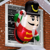 3.5 Ft Christmas Inflatable Nutcracker With Led Lights Window Decor Red Cool White