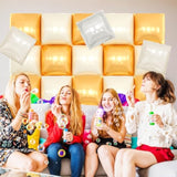 Orange White Square Foil Balloon Wall 19inch Double Sided Arch Kit for Party Decorations