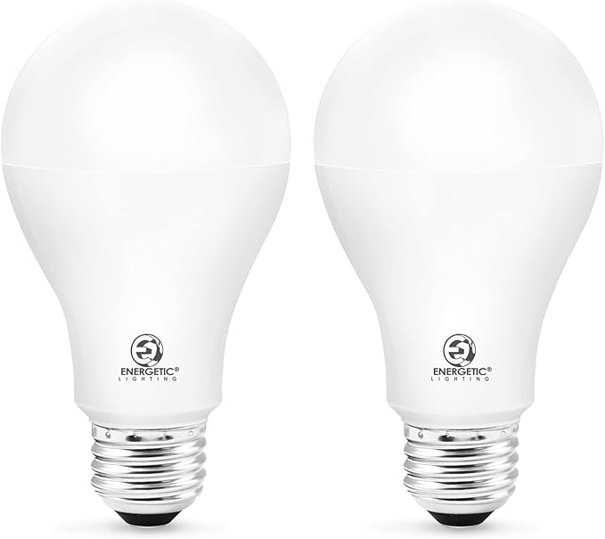 150 Watt LED Bulbs 2600LM Daylight 5000K Dimmable A21 Light Bulbs with E26 Base 2 Pack