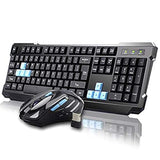 UniFire V60 Waterproof 2.4G Wireless Gaming Keyboard with Mouse DPI Control For DESKTOP PC Laptop Wireless Keyboard Mouse Combos (black)