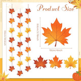8 Pcs Fall Party Hanging Decorations Artificial Autumn Maple Leaves Banner Maple Leaves Hanging Garland Decor For Fall Thanksgiving Home Garden Wedding Wall Doorway Backdrop Supplies Decor