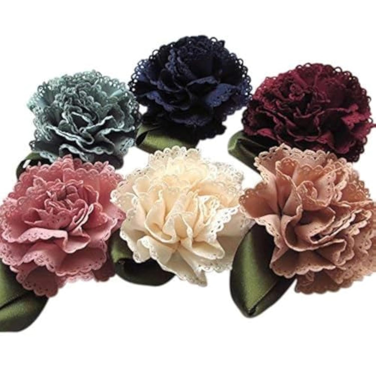 18Pcs Fabric Ribbon Flowers Bows Appliques Craft Wedding Dec Bulk A044