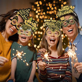 12Pcs New Year 2026 Party Supplies Headband Tiara Glasses Photo Props