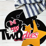 Oh Twodles Birthday Swirls Streamers - Cheers To Girls 2Nd Birthday Kids Two Years Old Mouse Theme Party Hanging Decorations.