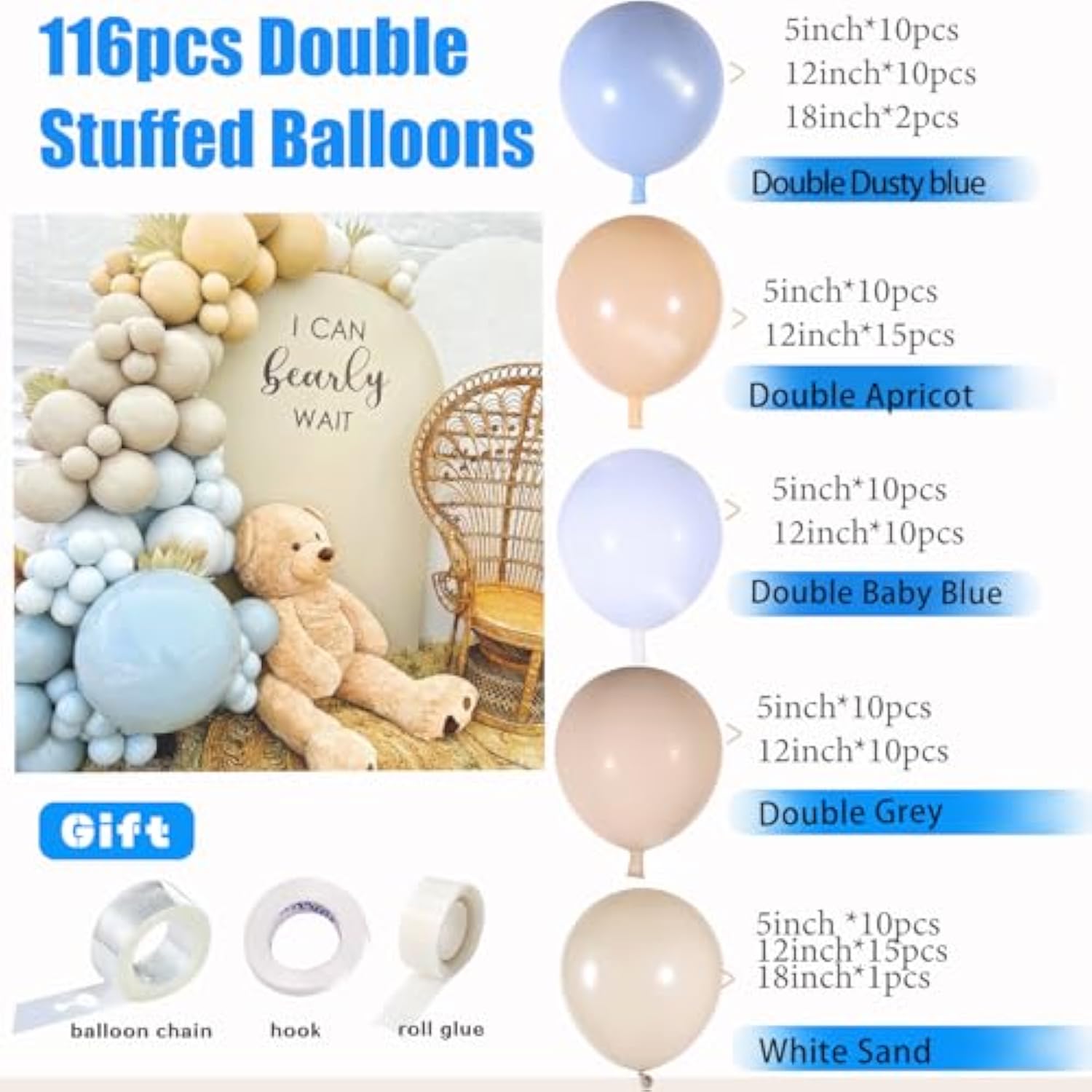 Double Stuffed Peach Balloon Garland Kit: DIY Party Decorations