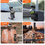 Osmo Pocket 3 Magnetic Mount Clip Pocket 3 Magnetic Stand Expansion Adapter Frame For Dji Osmo Pocket 3 Accessories On Desktop/Car/Gym/Motorcycle 180° Adjustable