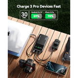 140W Power Bank, 27000Mah High Capacity Laptop Portable Charger, Usb C In&Out Tablet Powerbank, Smart Digital Display Phone Charger Compatible With Iphone 15, Samsung, Ipad, Macbook, Laptop Etc.
