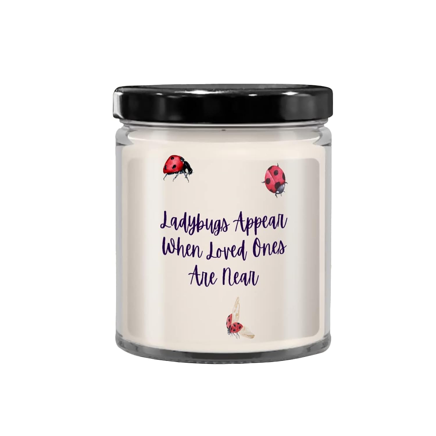 Ladybugs Appear Sympathy Candle, Sympathy Gift Loss Of Father, Loss Of Mother, Loss Of Husband, Dog Loss, Loss Of Child, Memorial Keepsake, Remembrance