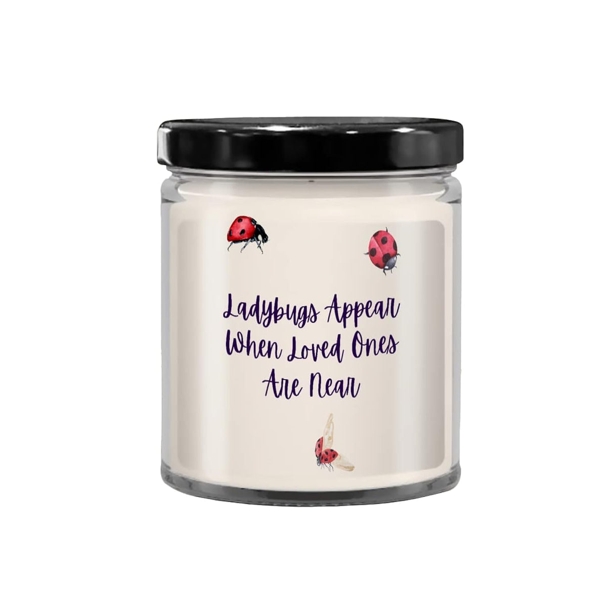 Ladybugs Appear Sympathy Candle, Sympathy Gift Loss Of Father, Loss Of Mother, Loss Of Husband, Dog Loss, Loss Of Child, Memorial Keepsake, Remembrance