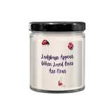 Ladybugs Appear Sympathy Candle, Sympathy Gift Loss Of Father, Loss Of Mother, Loss Of Husband, Dog Loss, Loss Of Child, Memorial Keepsake, Remembrance