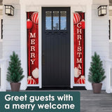 12" X 72" Merry Christmas Ornament Banners - Festive Holiday Window Decor