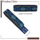 1.3 Inch Vintage Jacquard Ribbon, 7 Yards Emobridered Woven Ribbon Boh